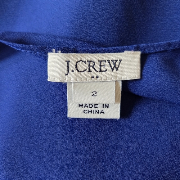 ⭐️J. Crew Blue Sleeveless Sheer Blouse Size 2 - Picture 5 of 5